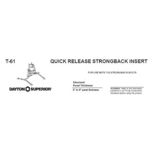 Dayton quick release strongback system