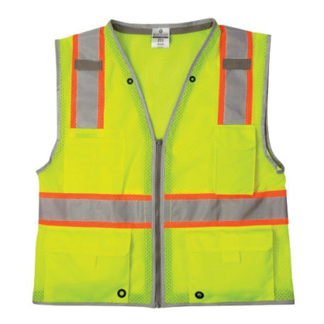 ML Kishigo Ultra-Cool Polyester Brilliant Series Heavy Duty Vest, Lime
