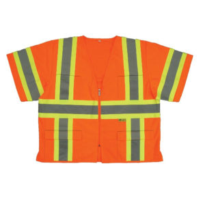 2W International 7138C-3 Orange Class 3 Safety Vest