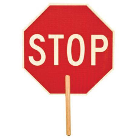 Sign Stop/Slow 18" W/Short Handl