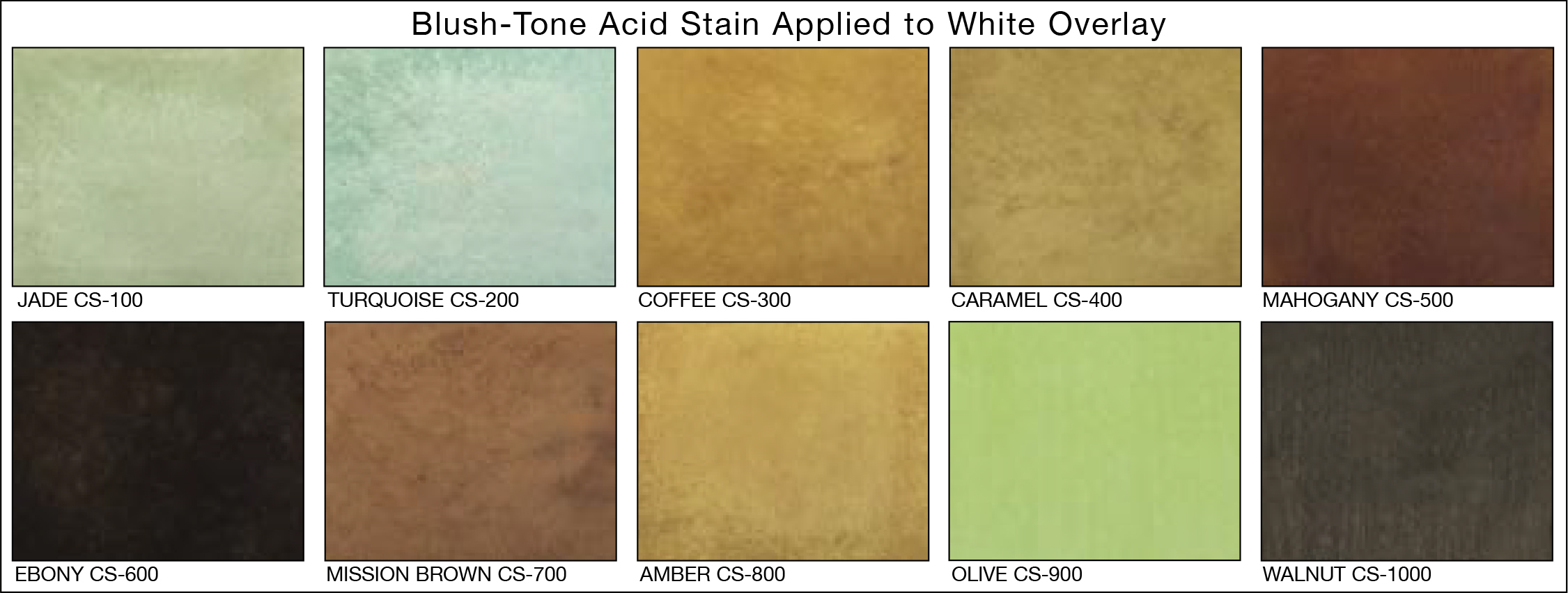 Brickform Acid Stain Color Chart